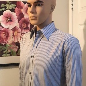 💎Gucci 💎Striped Button Down Shirt Sz: 38/15